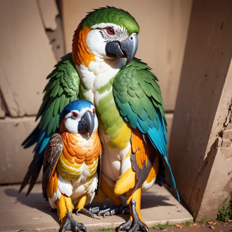 parrot with black legs and glasses --auto --s2