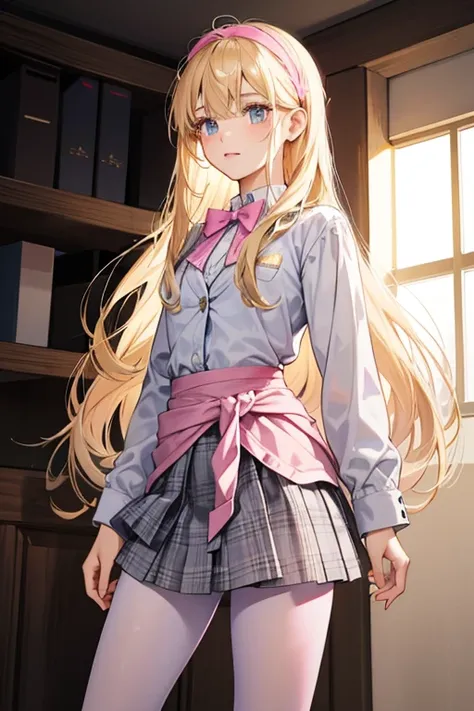 Stella is a lightly tan-skinned young girl with long blonde hair that stops below her waist and golden amber eyes. Stellas bangs are parted similarly to how they were originally back in the first three seasons. She wears a dark pink blazer with grey trim o...