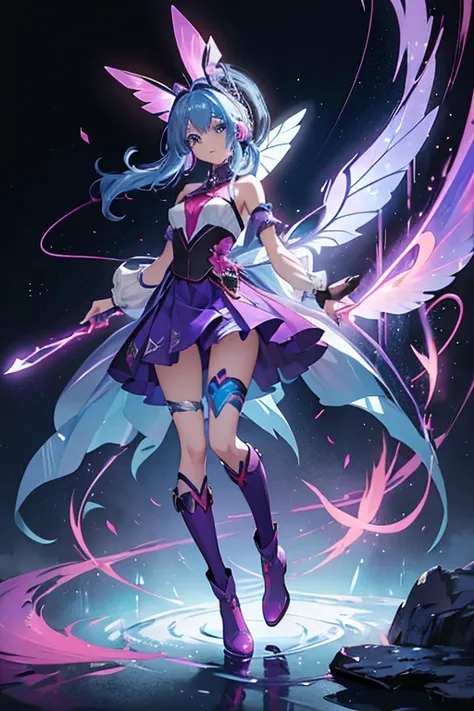 Musa has a light, almost pale skin tone, dark blue hair and thin dark blue eyes. Musa’s Winx fairy form outfit consists of a sparkling red left-sided one strap top with translucent pink fabric at the middle, a red mini skirt, and red knee-high wedge boots....