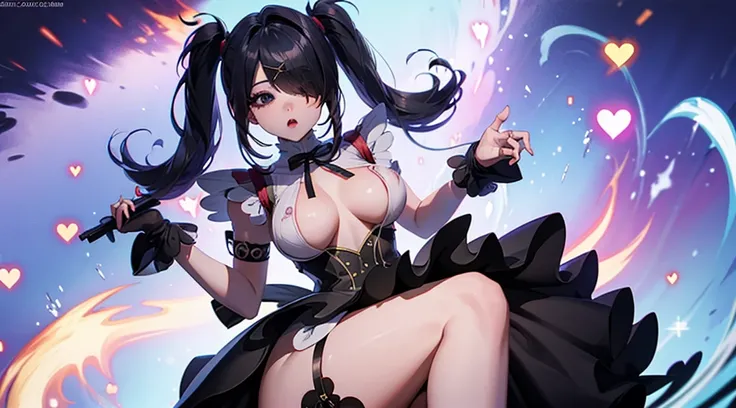 Ame, ame-chan, needy streamer overload, needy streamer overdose, risque pose, nsfw, big boobs, thick thighs, digital illustration, vibrant colors, soft lighting, perfect face, absurdres, ultrasharp, 8K, perfect hands, glowing effects, pixel effects, digita...