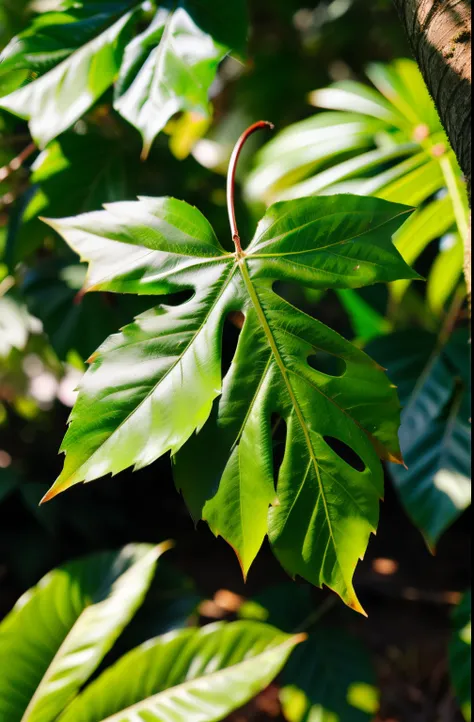 Closeup a Leaves green, middle shot, sony a3iii,