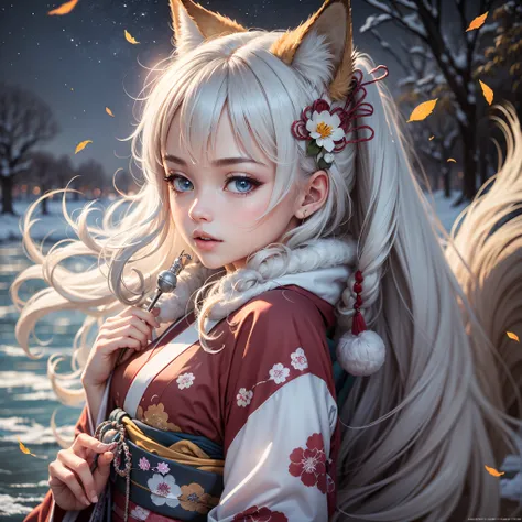 (High detailed CG unity 16k wallpaper:1.1), (noise reduction strength:1.45), (masterpiece:1.37), original, (very fine and beautiful), (perfect details), (unity CG 8k wallpaper:1.05), (beautiful crisp background:1.25), (one pretty girl (2 fox ears:0.9) with...