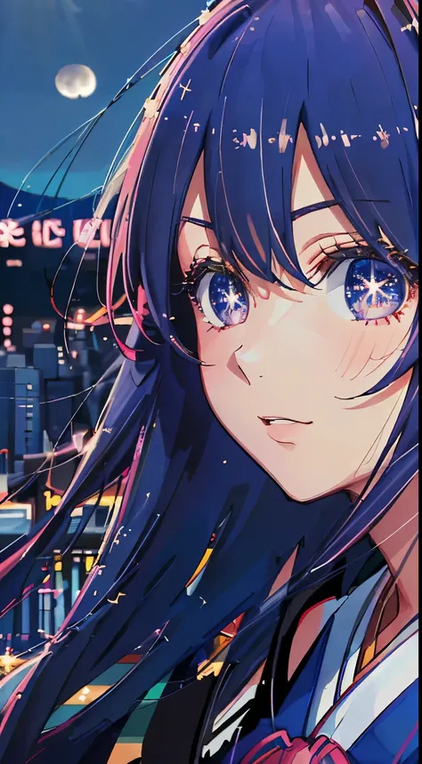 (((masterpiece: 1.5, best quality, high resolution: 1.3, super resolution, super detailed, ultra detailed:1.3, rich background:1.2))), ((face close up)), 1girl, solo, green eyes, blonde long hair tied with blue ribbon, blunt bangs, cute hairpin, school uni...