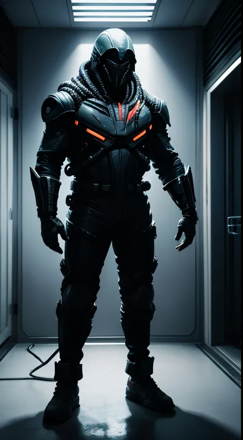 Predator from the movie combined with the alien, space suit