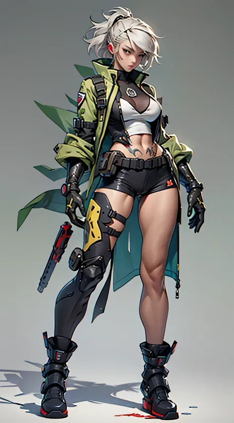 （（Best quality））， （（tmasterpiece））， （The content is very detailed：1.3）， (hyper HD),(Hyper-realistic 8k CG)、 ((( body))), (((1 girl in))), The 25-year-old American soldier has a perfect figure，Vertical painting， 1 busty girl（Clear face）、Full body standing p...