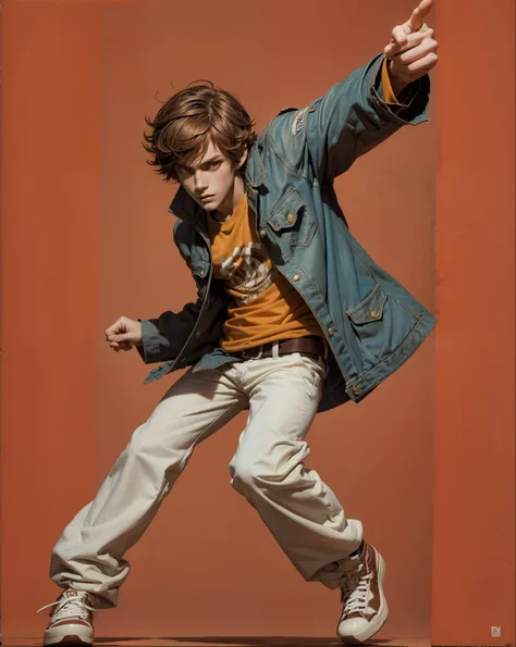 Scott pilgrim, realistic tall handsome teenage, highchooler, brown hair, perfect face,Perfect brown eye, perfect shoes, perfect fingers, perfect hand, white pale skin