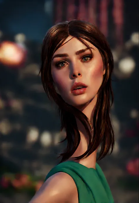 (Best quality, 8K, Masterpiece: 1.3), Clear focus: 1.2, Beauty: 1.4, Abs: 1.1, Brown hair, Aqua dress: 1.4, Night outdoors: 1.1, City streets, fine face and eyes, double eyelids. Realistic lighting added, pay attention to adjust the proportions.