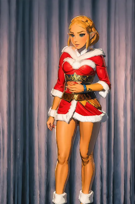 zelda(princess) sntdrs, red santa dress,
fur
belt