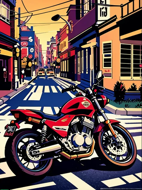 street motorcycle, high resolution, clear details