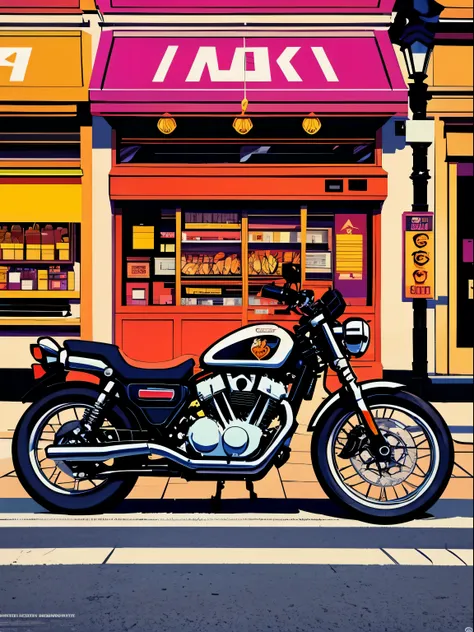 street motorcycle, high-resolution, clear details