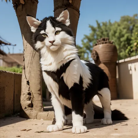 chico lindo, gato blanco, kemono, especie felina, pelaje suave, femboy, godo, ojos azules, peludo, sumiso, buen chico, 4 cuernos...