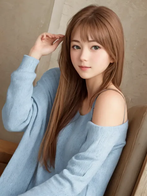 cute girl photo realistic