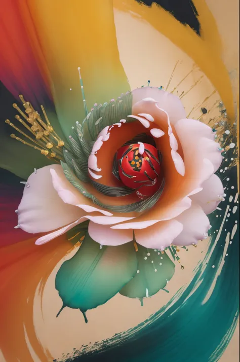 （tmasterpiece，quality，Best quality，offcial art，Beauty and aesthetics：1.2），（1 sister：1.3），Very meticulous，（s fractal art：1.1），（One color：1.1）（blooming flower：1.3），Most detailed，（ tangled:1.2), (dynamicposes), (abstract backgrounds:1.3), (Traditional Chinese...