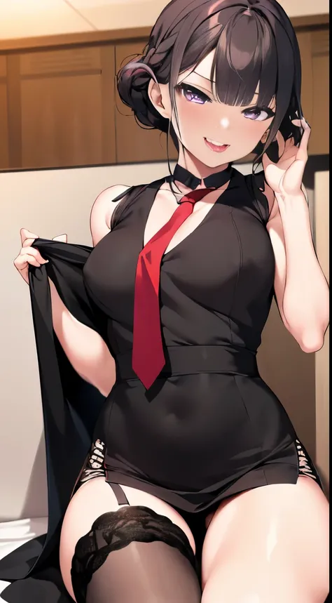 Wearing a black dress、系着红色领带和黑色衬衫of anime girls, Rin Harusaka, anya from spy x family, of anime girls) Seguro para o trabalho, finely detailled. Girl Front, pixiv 3dcg, 来自Girl Front, Covered and SFW, portrait of tifa lockhart, 穿着黑色连衣裙of anime girls杰作,Best ...