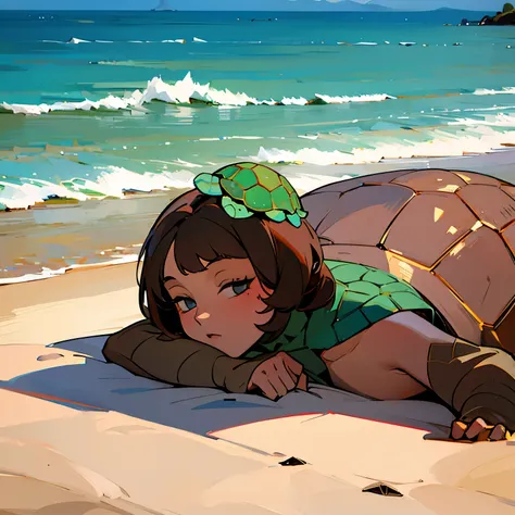 turtle girl，On your stomach