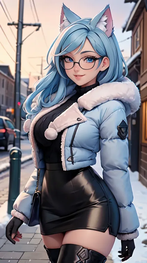 Masterpiece, beautiful art, professional artist, 8k, art style by sciamano240, very detailed face, detailed hair, detailed clothes, detailed fabric, 1girl, perfectly drawn body, beautiful face, long hair, light blue hair , very detailed blue cat eyes, wide...