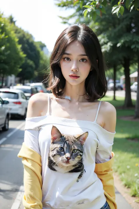 neko、Pet parent-child clothing series in life with pets，Professional pet clothing brand。
Parent-child outdoor sweatshirt，Casual and comfortable loose shoulder sleeves，The basic version is  and elegant, with a nameplate inlaid on the chest.，Detachable，Label...