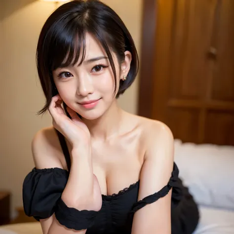 ((Best-quality, Masterpiece, Ultra-High-Resolution, (Photorealistic:1.4), Raw-Photo, Extremely-Detailed, Perfect-Anatomy)), 

1girl, the most famous Japanese idol, 18-years-old, at midnight, in luxury hotel suite, wearing only gorgeous long-dress with cute...