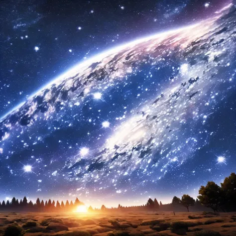 Planetas, night sky, Estrelas, Detalhe HD, space, hiperdetalhe, cinemactic, Surrealismo, luz suave, Foco de Campo Profundo Bokeh, ray tracing, Galaxies, and Surrealismo. --v6