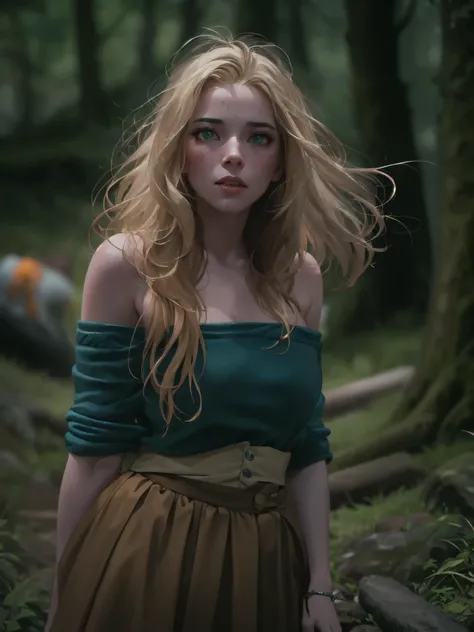 photo awarded best quality masterpiece woman freckled face blonde windblown emerald eyes strapless dress modern by jeremy lipkin...