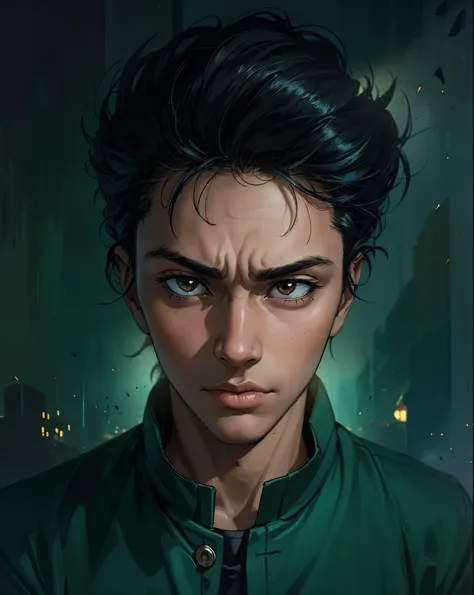 yusuke urameshi - yuyu hakusho, extremamente realista, muito bonito, extremamente elegante