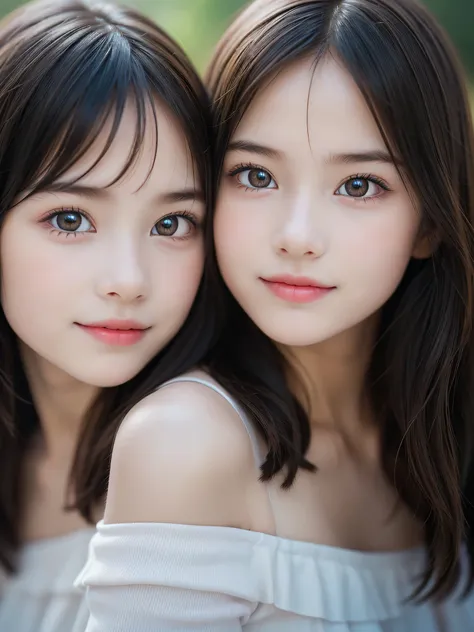 (2 little girls:1.3), (ultra realistic), (highly detailed eyes, highly detailed hair, highly detailed face, highly detailed plum...