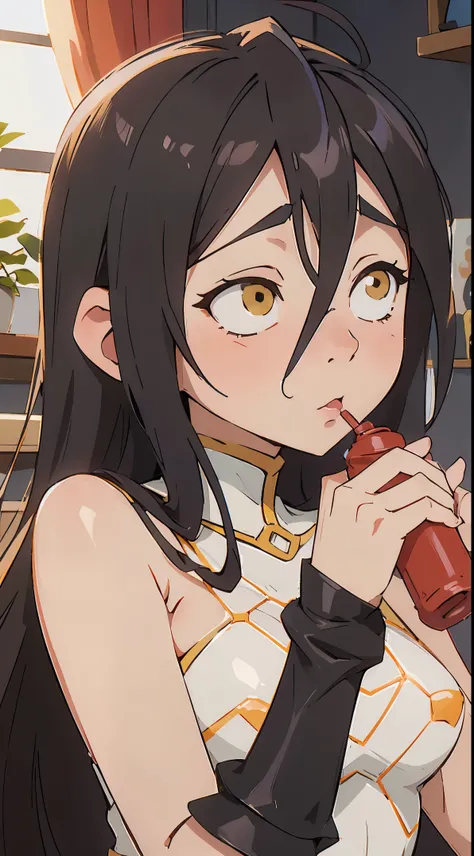 NSFW , albedo pelada, looking at the camera