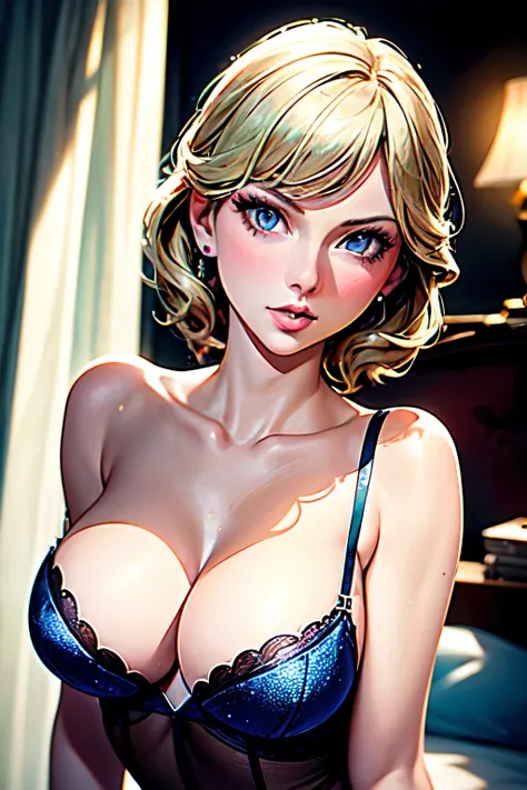 ((best quality)), ((masterpiece)), (detailed), perfect face

/imagine prompt: Taylor Swift and Elsa engaging in an intimate and passionate encounter, dressed in alluring lingerie that accentuates their beauty and sensuality. The scene is set in a luxurious...