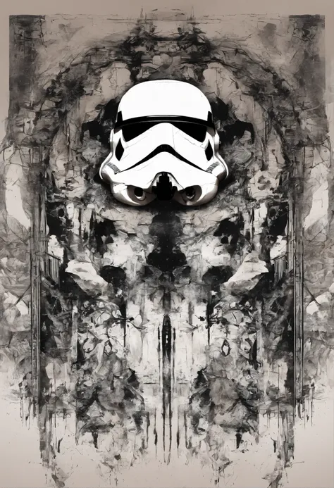 El dibujo de tinta  Stormtroopers, Digital illustration, Comic strip style, acuarela, Estilo ArtStation, arte conceptual, 2 d illustration, por Peter Draw, por Carne Griffiths, por Wadim Kashin, cuerpo completo, centrado,detallado, Suave, dynamic  pose