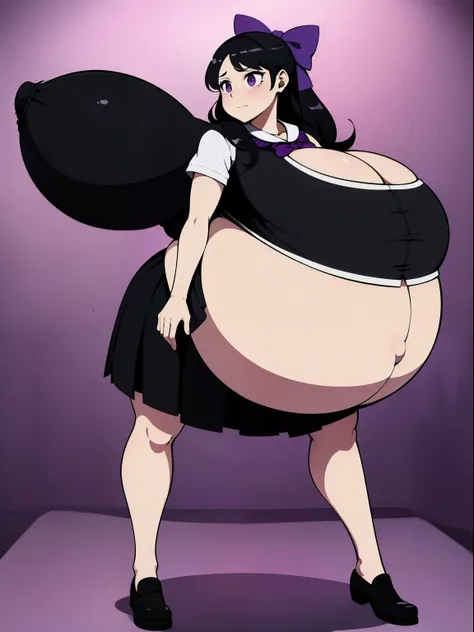 Hair Bow, black hair,Big Baby Bump pregnant, Purple school uniform, Big boobs, nipple, cum, Big Black Balloons,16 years girl, Big pregnant Belly, Big Pregnant girl, Largest Belly of Pregnant, Huge Pregnancy, background hotel room,Huge 9 months Pregnancy Be...