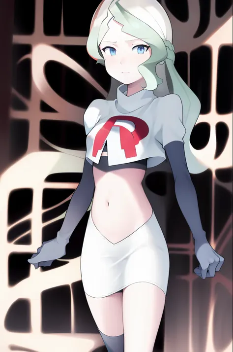 masterpiece, best quality, absurdres, perfect anatomy, 1girl, solo, dianacavendish, long hair, dianacavendishbase, team rocket,t...