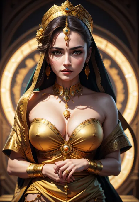 highres, shadows, absurdres, best_quality, ultra_detailed, 64k, extremely clear, photograph, beautiful, sharp focus, hdr,
An ancient beautiful woman, wearing golden clothes