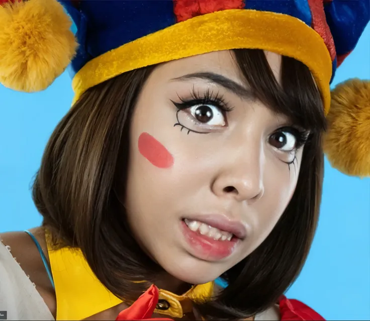 cute clown girl realistic