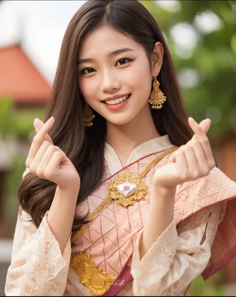 The prompt for a given theme is:
"Thai Girl (Smile beautifully for the camera), Wear contemporary Thai clothing, with perfection