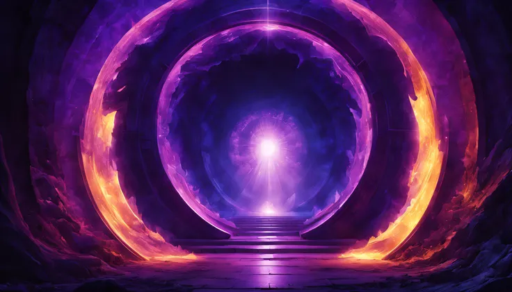 A vibrant purple portal beckons you with its pulsating glow, promising to transport you to a world of endless possibilities