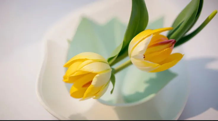 One tulip bud，Complicated details，The content is very detailed