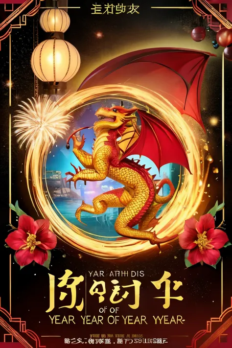 Year of the dragon　New Years card