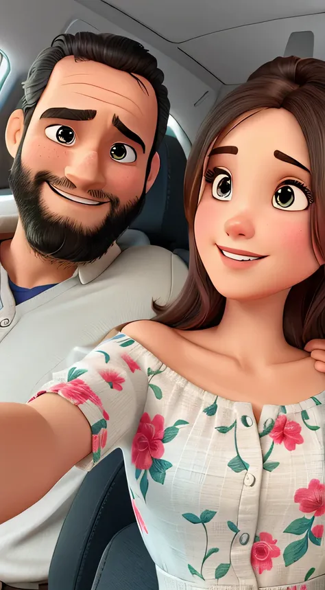 um home e uma mulher estilo disney pixar, alta qualidade, melhor qualidade