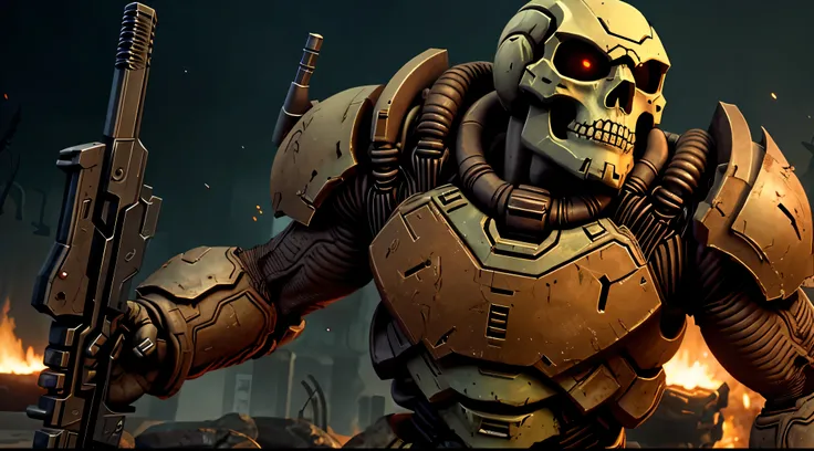 doom guy skeleton