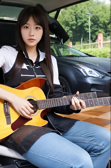 horse-like car,guitar like car,girl like guitar