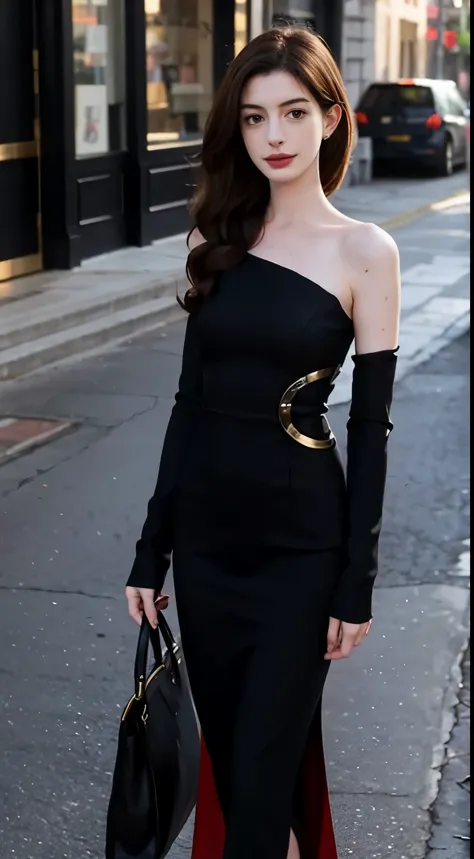 Anne Hathaway，curlielond hairbl，Raised sexy，cat woman，being thin