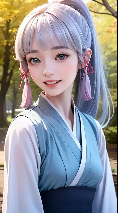 Best quality,tmasterpiece,Extremely Delicately Beautiful,The content is very detailed,CG,gatherings,8k wallpaper,An Astonishing,depth of fields,1 little Chinese girl,Wearing Chinese Hanfu,Playing in the maple forest,Red maple leaves fall,7 year old Chinese...