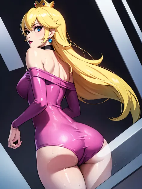 ((high detailed, best quality, 4k, masterpiece, hd:1.3)), ((best quality)), (((HD))), (((8k))), (ultraDH), (ultra HD), in the sauna, steamy sauna, in sauna, in a steamy sauna, Princess Peach, neon_blue_eyes, BREAK_blue_eyes, seductive, attractive, shy_smil...