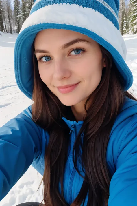 My beautiful girlfriend, long flowing hair, deep cleavage, warm eager smile, warm gaze into viewport medium camera , tall , long legs,perfect ass. European,, light blue eyes details, detailed iris, loving, skin details, pore details, facial imperfections, ...