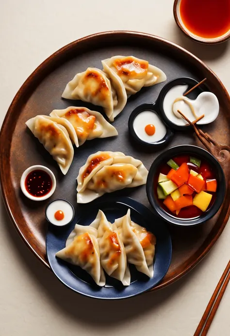 Japanese gyoza, (by Malevich), intricate, (masterpiece, Representative work, official art, Professional, unity 8k wallpaper:1.3)