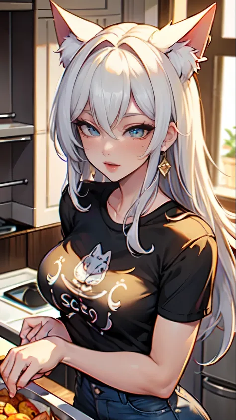 Masterpiece, beautiful art, professional artist, 8k, art style by sciamano240, very detailed face, very detailed hair, 1girl, perfectly drawn body, beautiful face, long hair, white hair , very detailed yellow vertical cat eyes, pouty lips , rosey cheeks, i...