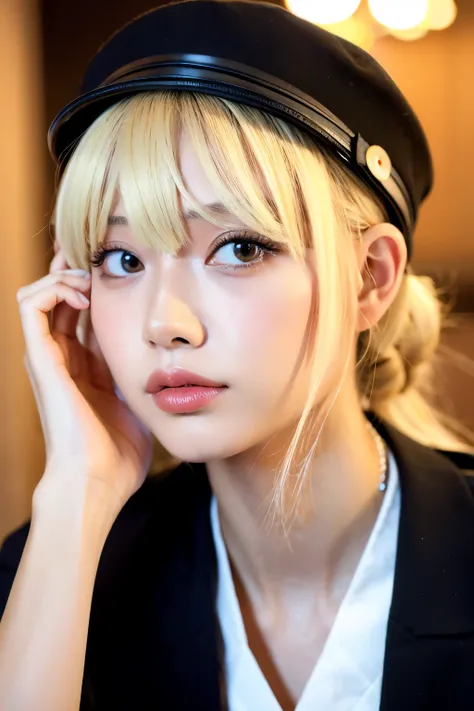 Gal Eyelashes Japanese Santa Cosplay Blonde Illumination