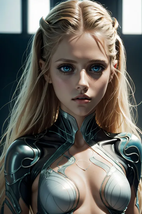 Teresa Palmer, wearing alien costume sexy clothes transparent. professionally retouched, soft lighting, realistic, smooth face, perfect eyes, sharp focus on eyes, 8 k, high definition, insanely detailed, intricate, elegant. in a natural background.