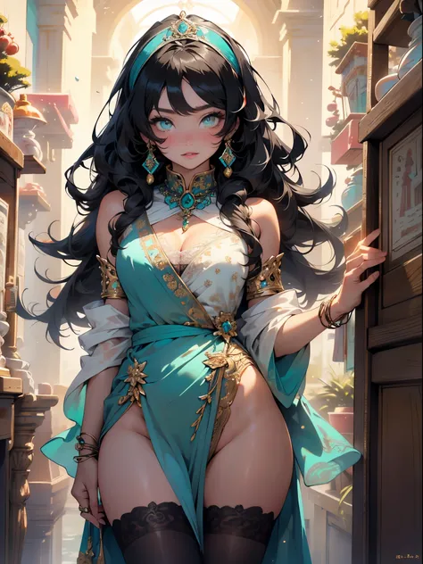 cute loli,(((little loli,tiny little body,little,chibi))),(((25 years old))),((anime loli with extremely cute and beautiful black hair)),((((indian girl)))),(((medium chest))),((((black hair:1.35,messy hair,colored inner hair,absurdly long unkempt hair,dar...