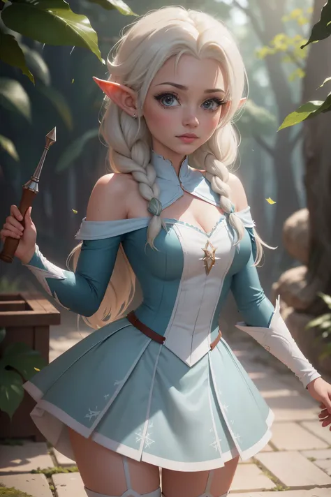 Elfgirl fondo de pantalla CG Unity 8k altamente detallado, Tiro de estilo, complejo, High detail, dramatic, Highest quality film still image, muy detallado, Obra maestra, La mejor calidad, character design, Elsa, Elsa de Frozen, (( Estilo oscuro)), Estilo ...